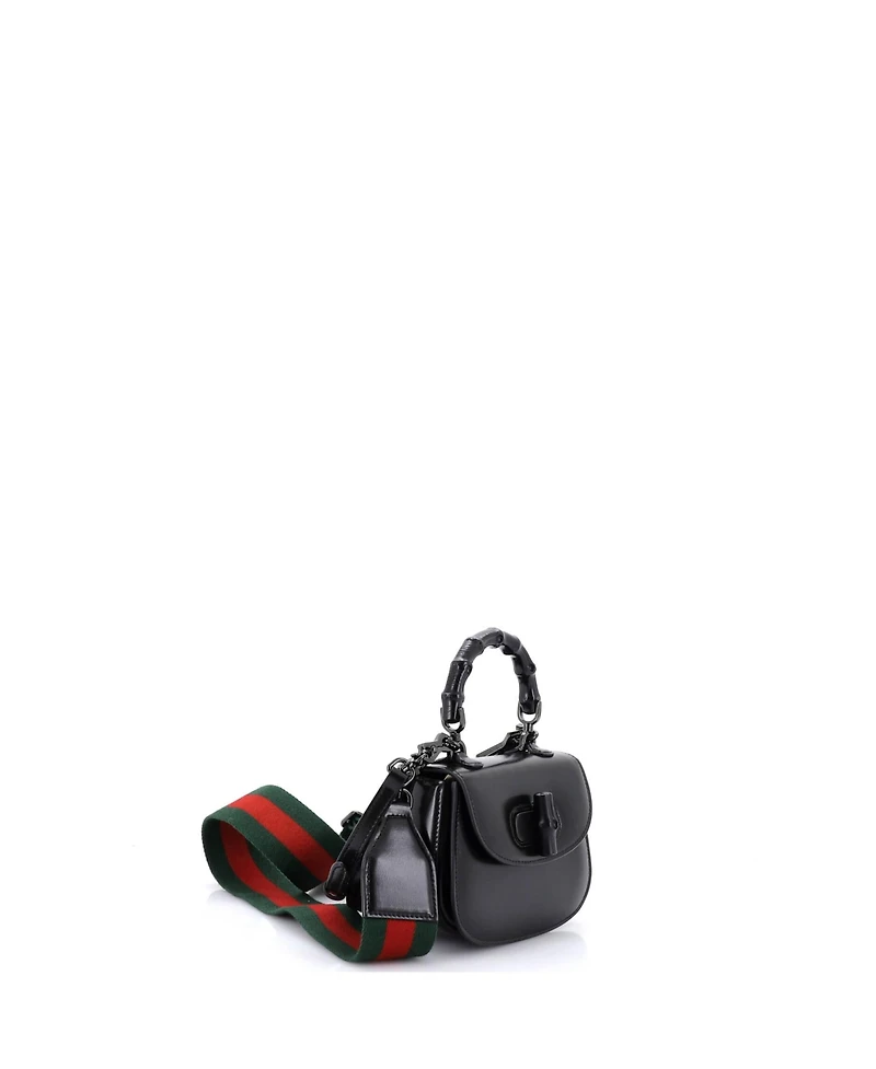Pre-Owned Gucci Mini Bamboo 1947 Top Handle Bag Leather