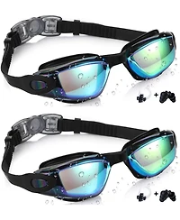 Gnuadz 2pc Swim Goggles Kids Anti-fog Uv Protection Comfort Fit