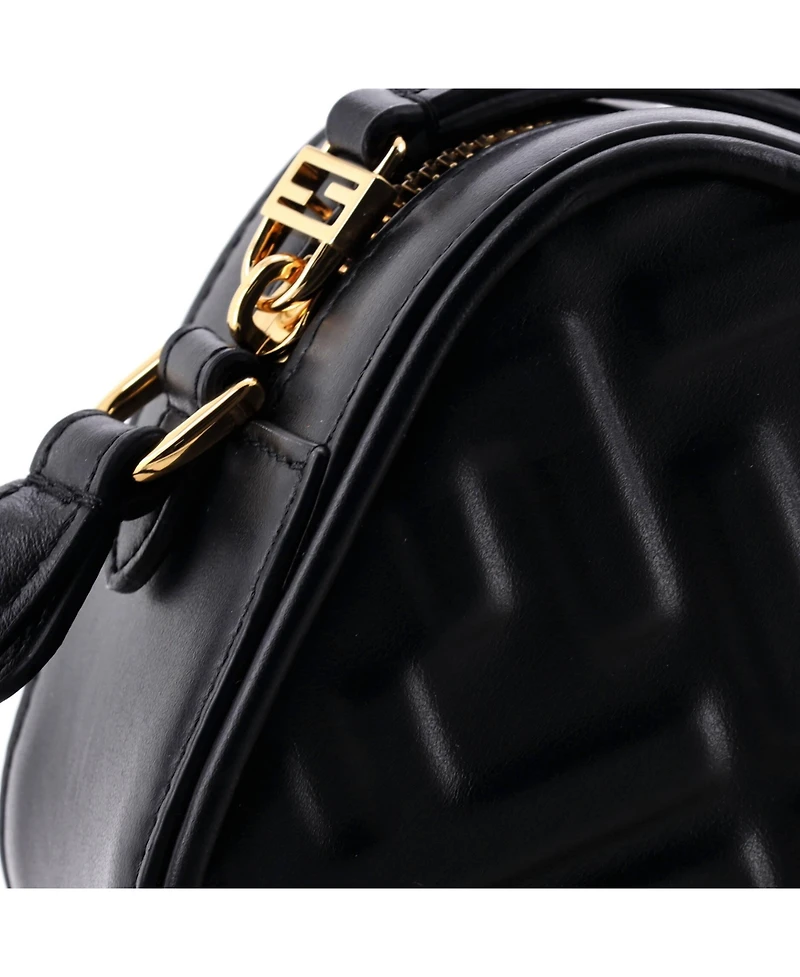 Pre-Owned Fendi Mini Camera Case Bag Zucca Embossed Leather