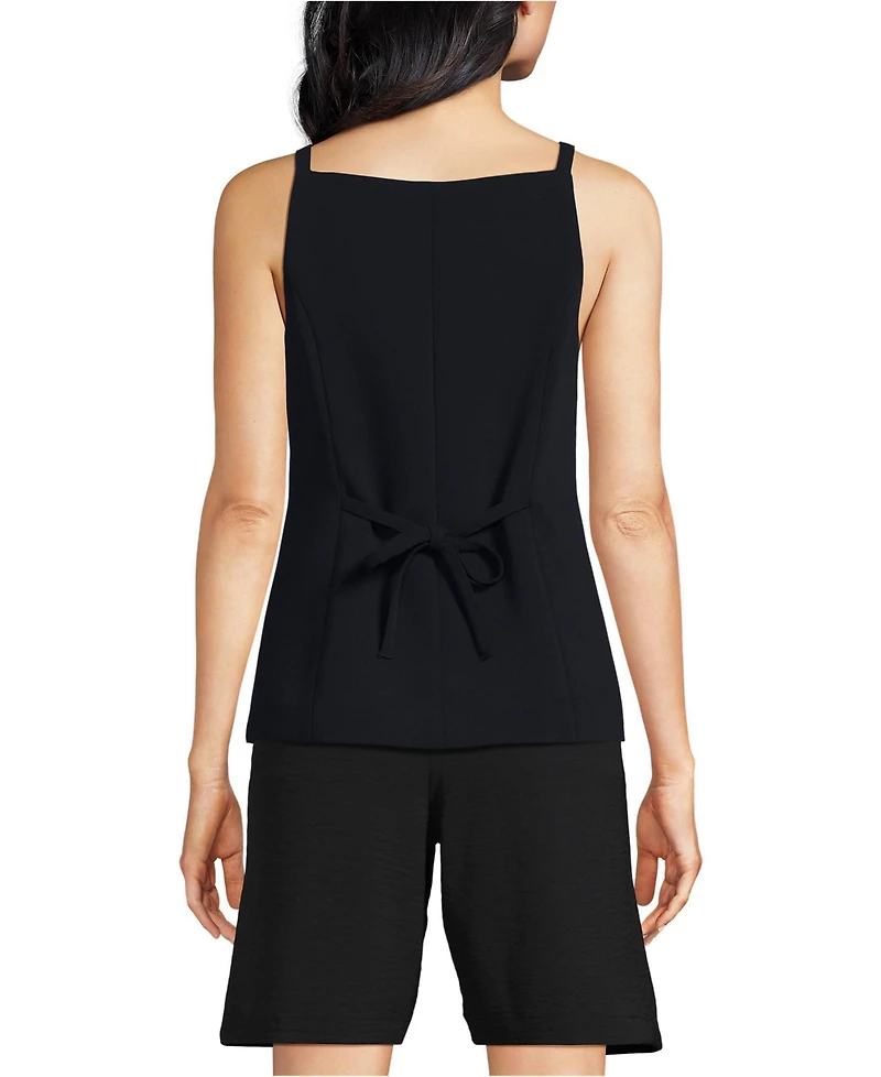 Lands' End Women's Washable Suiting Button Front Vest