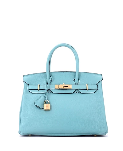 Pre-Owned HERMES Birkin 30 Handbag Clemence with Gold Hardware