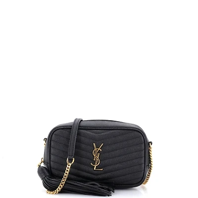 Pre-Owned Saint Laurent Mini Lou Camera Bag Matelasse Chevron Leather