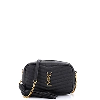 Pre-Owned Saint Laurent Mini Lou Camera Bag Matelasse Chevron Leather