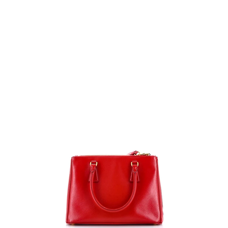 Pre-Owned Prada Mini Double Zip Lux Tote Vernice Saffiano Leather