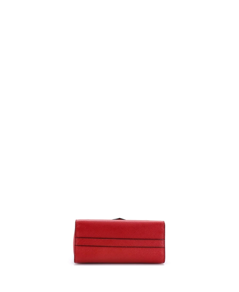 Pre-Owned Prada Small Monochrome Shoulder Bag Embellished Saffiano Leather