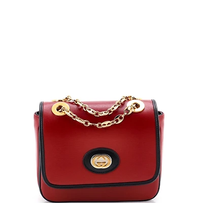 Pre-Owned Gucci Mini Marina Chain Flap Bag Leather