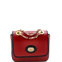 Pre-Owned Gucci Mini Marina Chain Flap Bag Leather