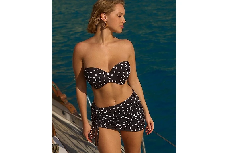 Panache Lingerie Women's Polka Dot Assymetrical Adjustable Tie Bikini Skirt Bottom
