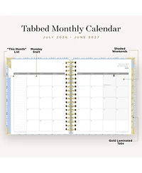 Gnuadz Casa Bella 2026-2027 Academic Daily Planner Wirebound Tabs Pocket Stickers Ruler