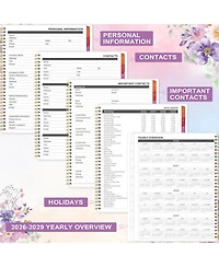 Gnuadz 2026-2029 Monthly Planner 3-Year Calendar Colorful Tabs Pocket