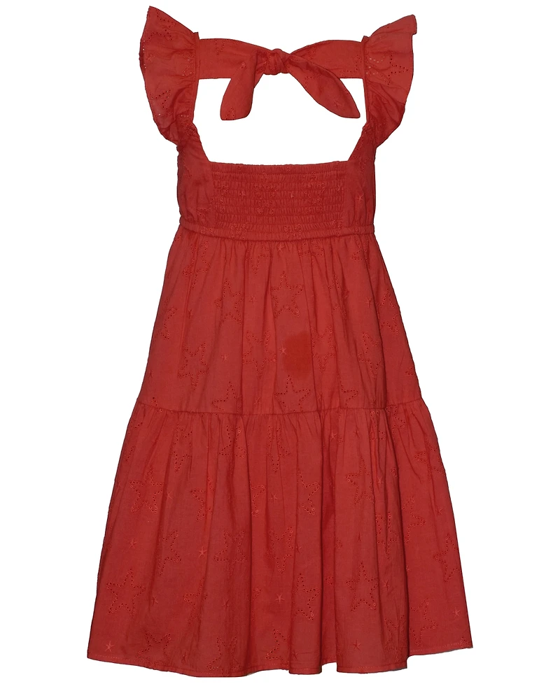 iApparel Girls' 8-16 Star Eyelet Sleeveless Dress