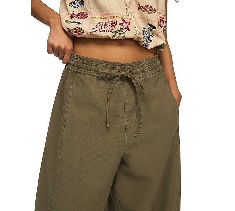 Lucky Brand Women's Drawstring Balloon Mid-Rise Pants