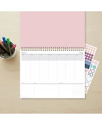 Gnuadz Weekly Planner Pad Cardboard Undated Wirebound Top Bound