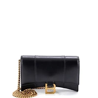 Pre-Owned Balenciaga Hourglass Chain Wallet Leather