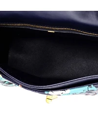 Pre-Owned Salvatore Ferragamo Medium Gancini Turnlock Flap Bag Gancini Quilted Printed Leather