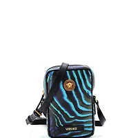 Pre-Owned Versace Micro Medusa Biggie Pouch Crossbody Bag Printed Leather