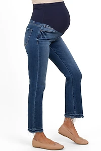 Pinkblush Maternity Navy Released Hem Cropped Straight Leg Jeans