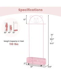 Slickblue Adjustable Kids Clothing Rack with Heights and Wheels