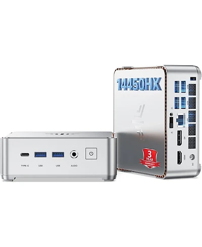 Kamrui Hyper H2 Mini Pc, Intel Core i5 14450HX 32GB Ram 1TB Ssd, Triple 4K, WiFi6, BT5.2 Business Office Home