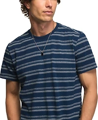 Lucky Brand Men's Indigo Stripe Crew Pocket T-Shirt