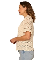 Democracy Women's Collared Button-Down Top