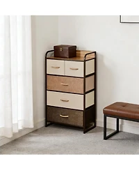 Clihome 5 Drawer Dresser Storage Tower, Organizer Unit for Hallway Entryway Laundry Living Room