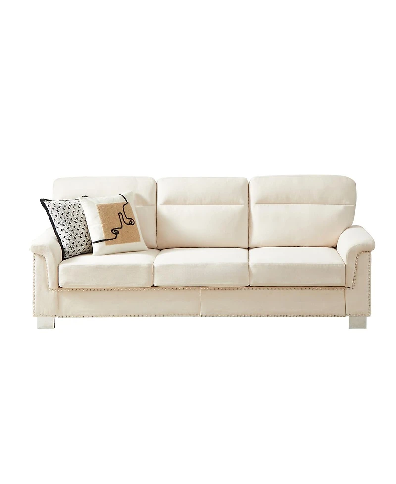 Streamdale Furniture 82" Modern Snowfleece 3-Seater Sofa