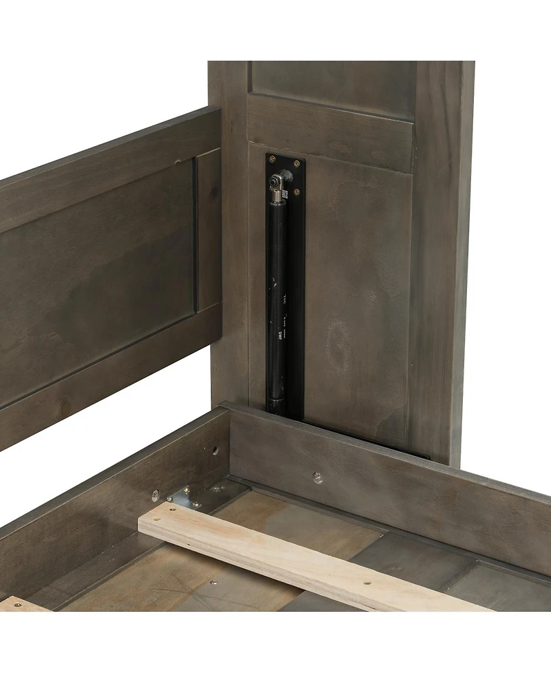 Streamdale Furniture Murphy Bed with Led Light, Foldable Cabinet