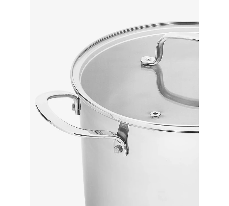 The Cellar Stainless-Steel 8-Qt. Covered Flat Stockpot, Macy's Exclusive