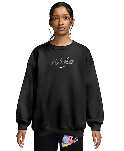 Nike Girls' 7-16 Oversized Crewneck Sweatshirt