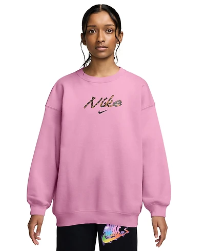 Nike Girls' 7-16 Oversized Crewneck Sweatshirt