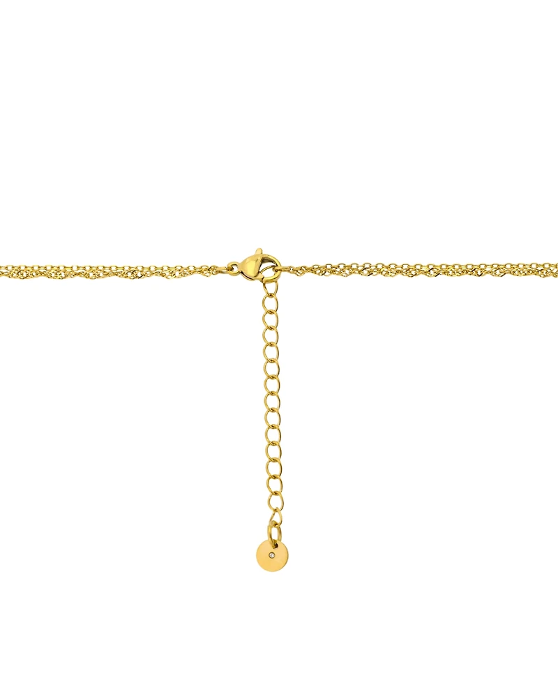 Unwritten x Moda Sport Waterproof Cross Pendant Layered Chain Necklace