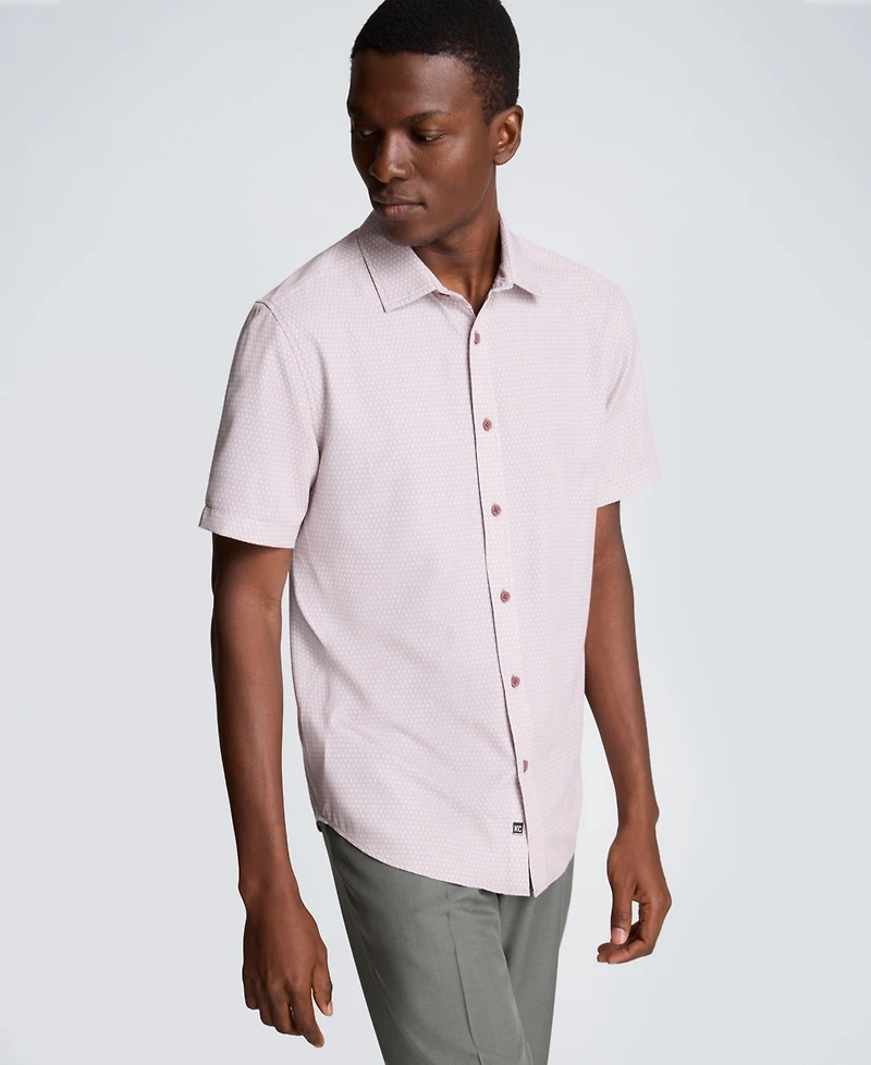 Kenneth Cole Men's Short-Sleeve Button-Front Shirt