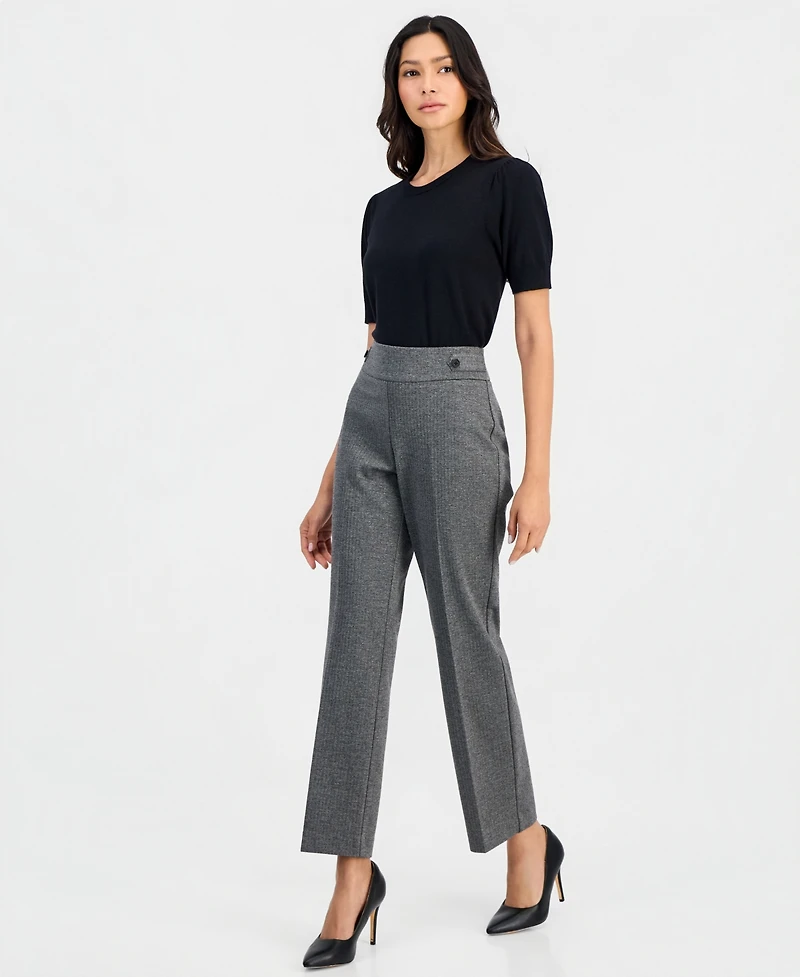 Anne Klein Essentials Petite Pull-On Cropped & Ankle Trouser