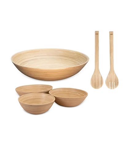 Joyce Chen Lexa Bamboo 6 Piece Handcrafted Bowl Set