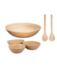 Joyce Chen Lexa Bamboo 6 Piece Handcrafted Bowl Set