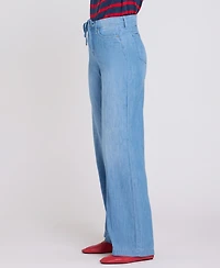 Nydj Women's Teresa Wide-Leg Jeans with Drawstring Waist