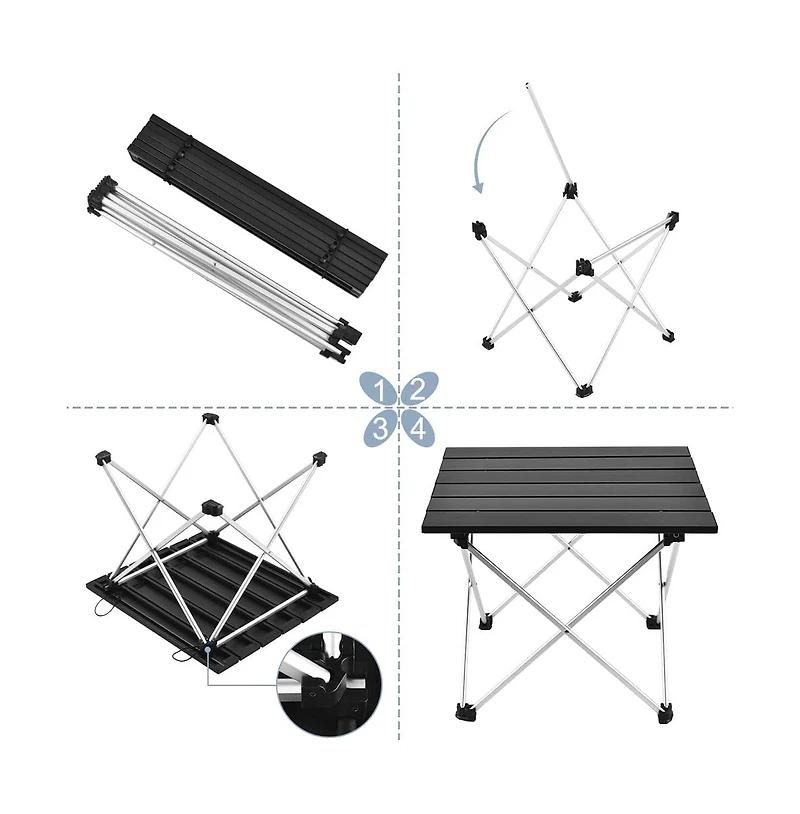 Gnuadz Portable Folding Aluminum Camping Table Outdoor Recreation Gear