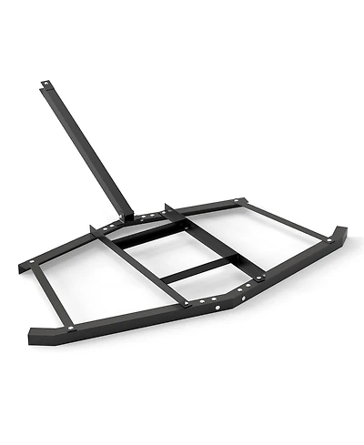 Sugift 66" Wide Driveway Drag Tow Behind Landscape Leveling Rake with Reinforced Bars