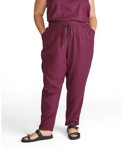Universal Standard Plus Sayville Linen Drawstring Pant