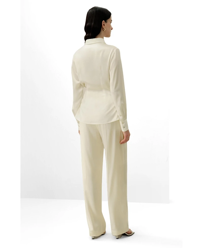 Lilysilk Women's Convertible Silk Charmeuse Shirt