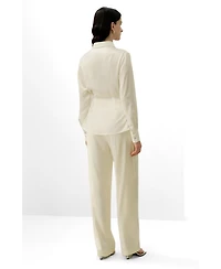 Lilysilk Women's Convertible Silk Charmeuse Shirt
