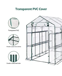 gaomon Greenhouse for Outdoors, Large Walk-in 6-Tier Plant Shelves, 85"x56"x77" , Weatherproof Plant Tent for Backyard and Patio