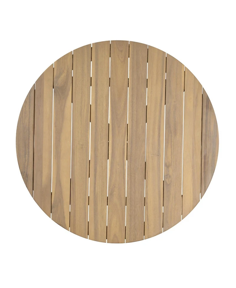 sumyeg Verona Outdoor Round Acacia Wood Coffee Table Natural Finish