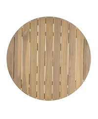 sumyeg Verona Outdoor Round Acacia Wood Coffee Table Natural Finish