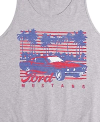 Airwaves Men's Ford Mustang Palm Trees Sleeveless Graphic Tank T-Shirts