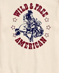 Airwaves Men's Wild And Free American Short-Sleeve Graphic T-Shirts