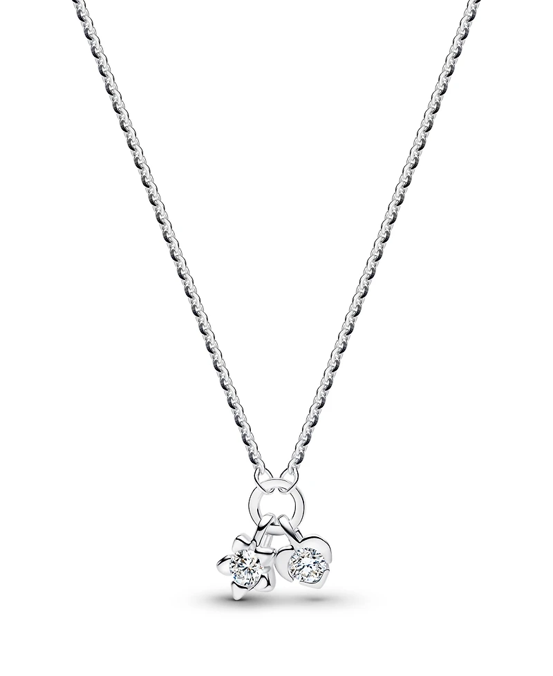 Pandora Talisman Sterling Silver Lab-Grown Diamond Heart Star Dangle Pendant Necklace
