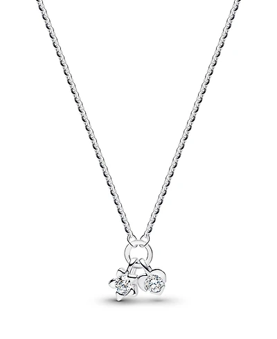 Pandora Talisman Sterling Silver Lab-Grown Diamond Heart Star Dangle Pendant Necklace