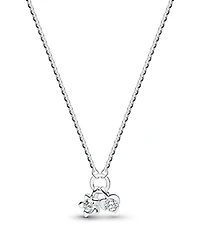 Pandora Talisman Sterling Silver Lab-Grown Diamond Heart Star Dangle Pendant Necklace